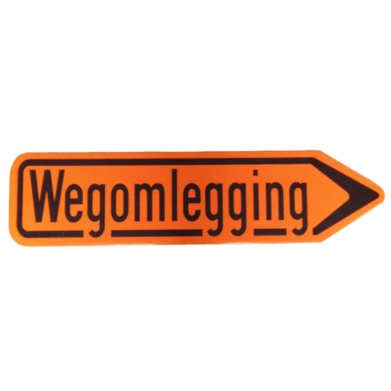 Tijdelijke wegsignalisatie verkeersbord type F41 wegomlegging naar rechts huren. Parkeerborden, verkeersborden en werf-en wegsignalisatie huren en laten plaatsen. Werfsignalisatie.be gegarandeerd de voordeligste en beste signalisatiepartner in België.